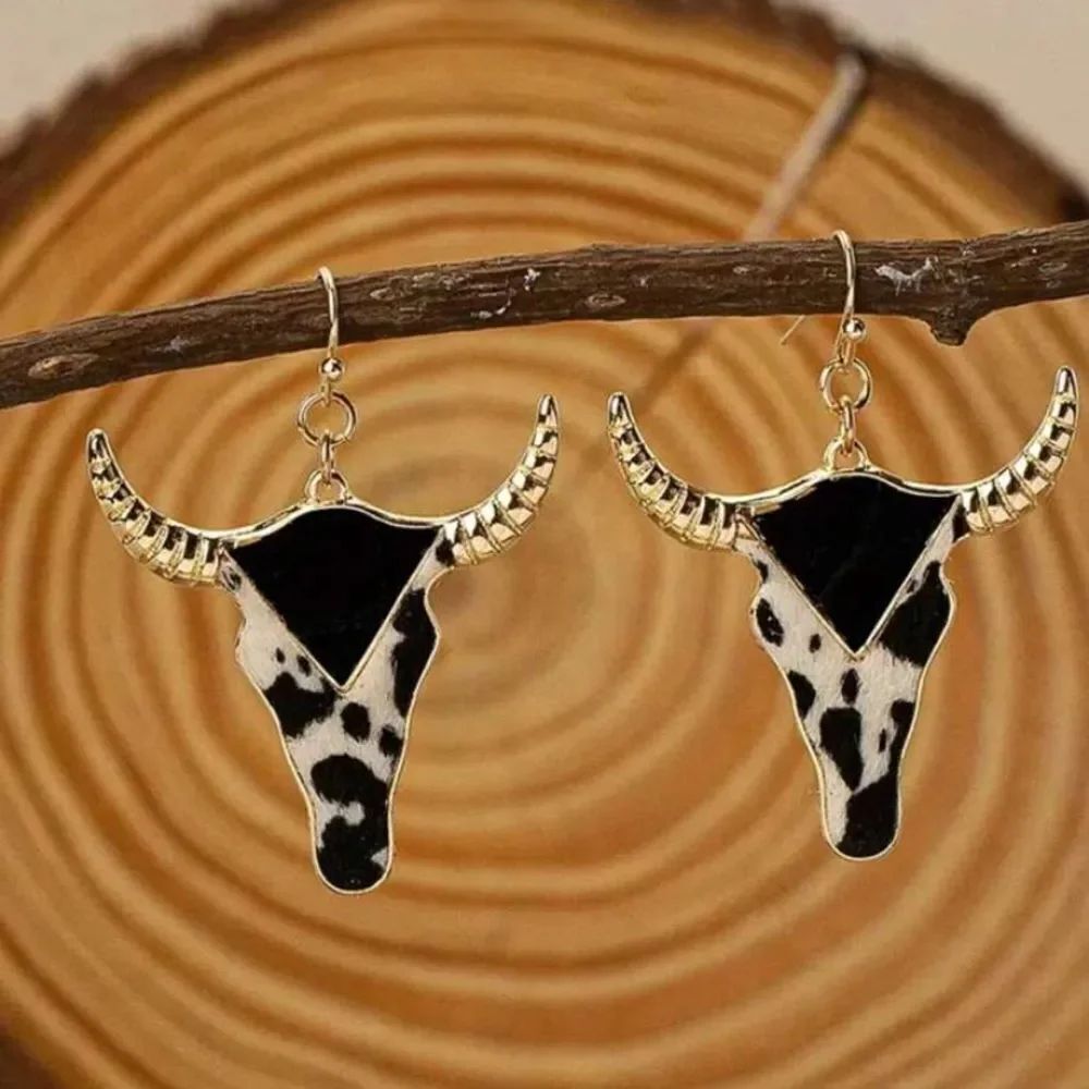 3for$20 Western Bohemian Style Bull Head Design With Leopard / Cow Pattern